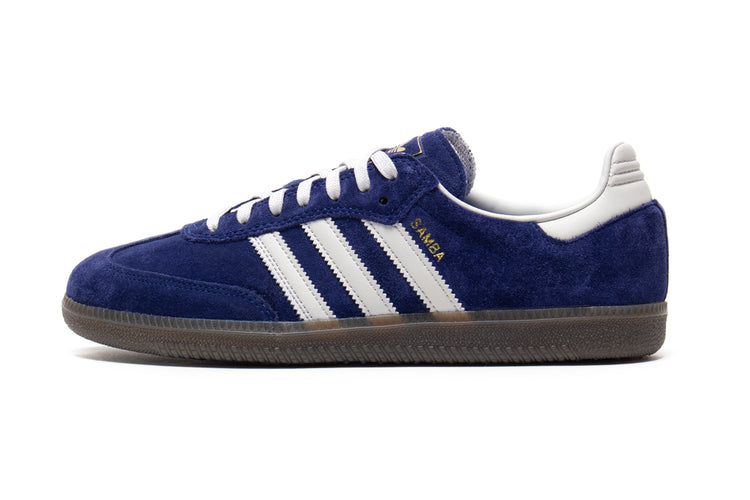 Adidas - Samba ADV
Style # JP8523
Color : Dark Blue / Grey One / Gum