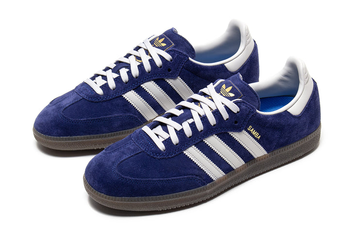 Adidas - Samba ADV
Style # JP8523
Color : Dark Blue / Grey One / Gum