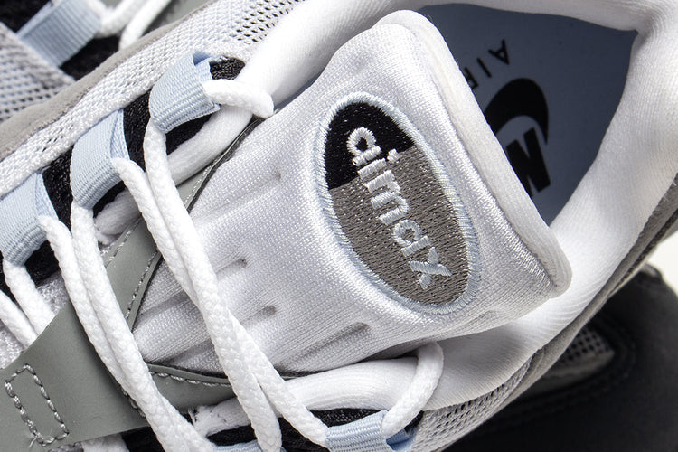 Nike - Women's Air Max 95 Big Bubble
Style # HJ5996-002
Color : Black / Blue Tint / White / Medium Grey