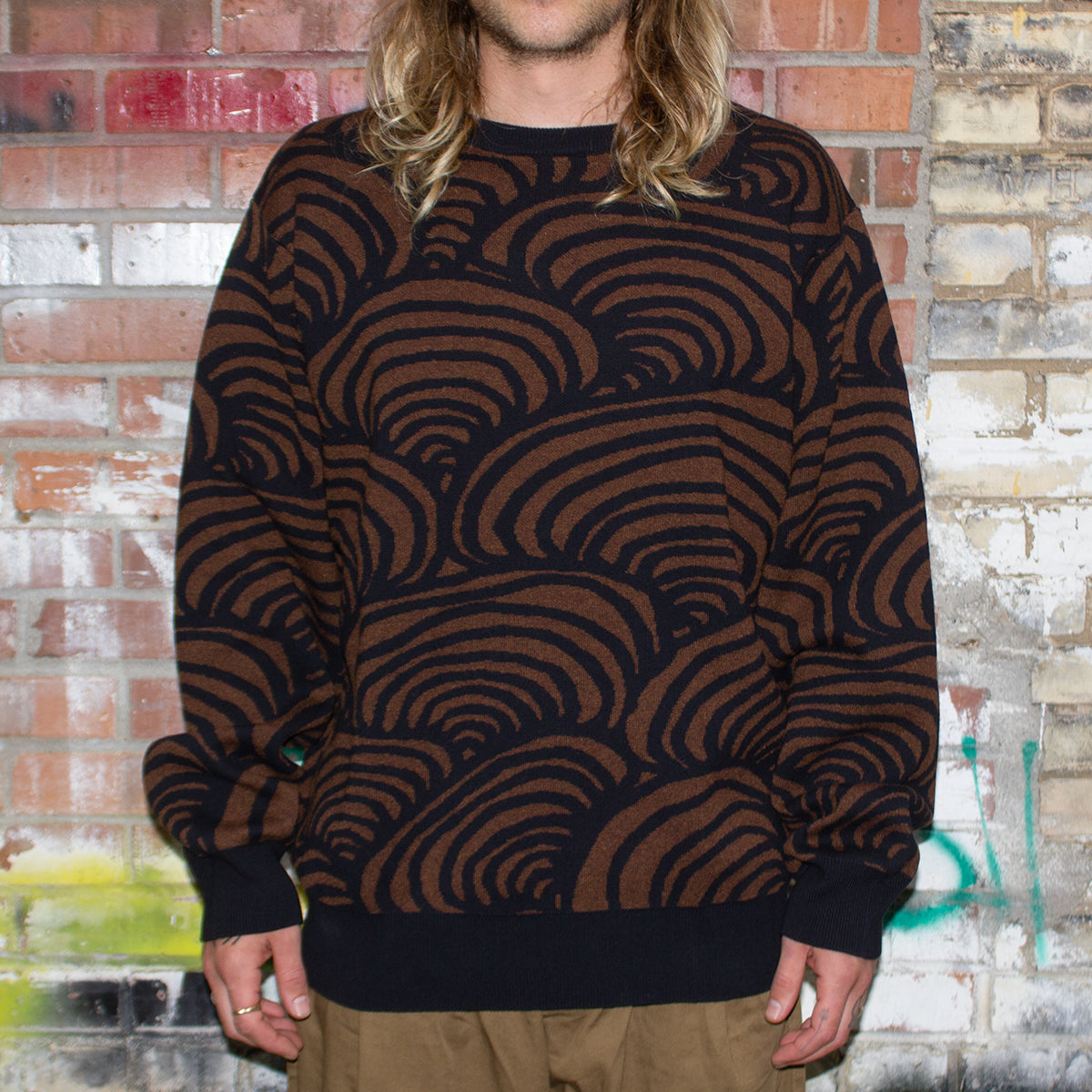 GX1000 | Jacquard ZK Sweater Color : Brown