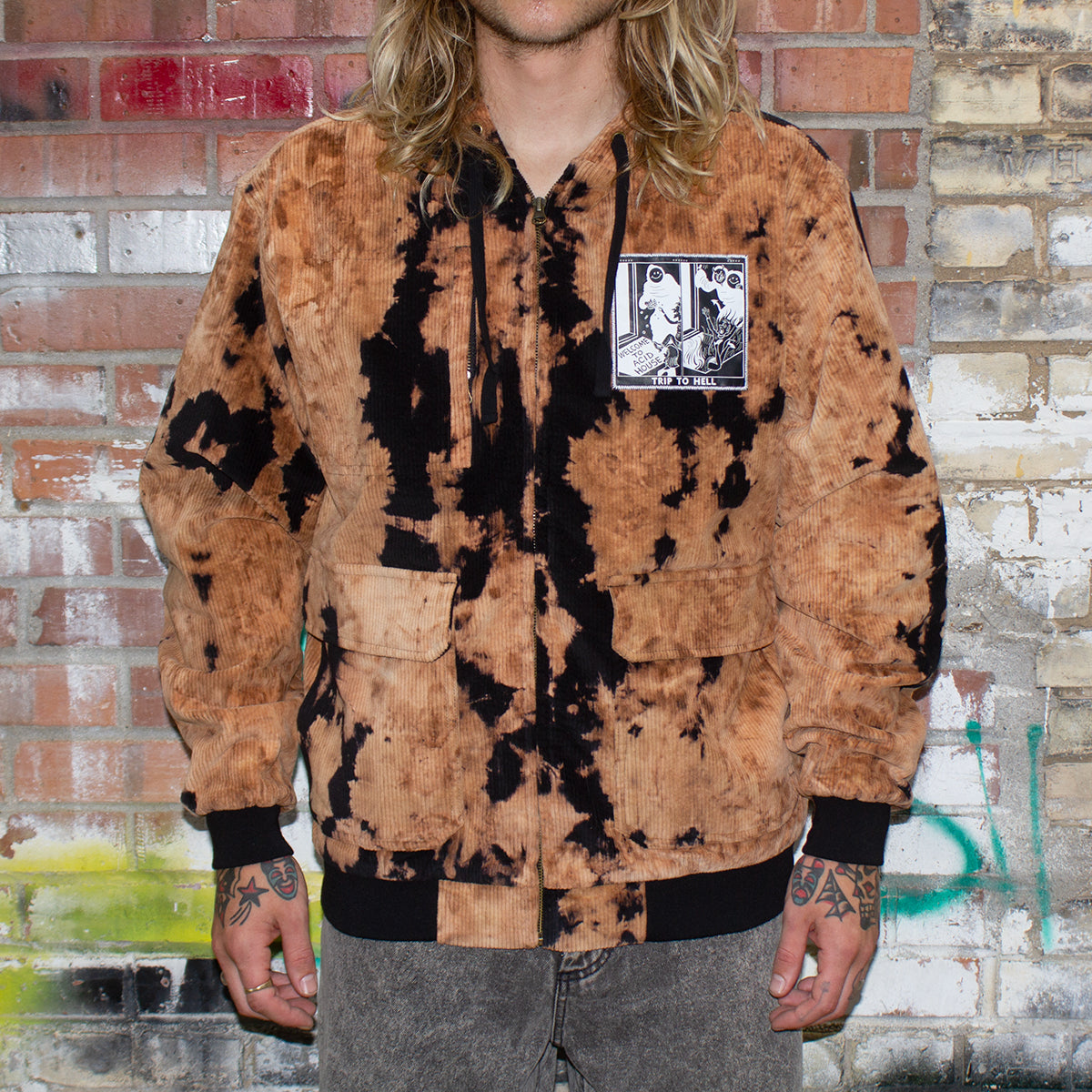 GX1000 | Bleached Work Coat Color : Bleached Materials : Bleached 8 Wale Corduroy