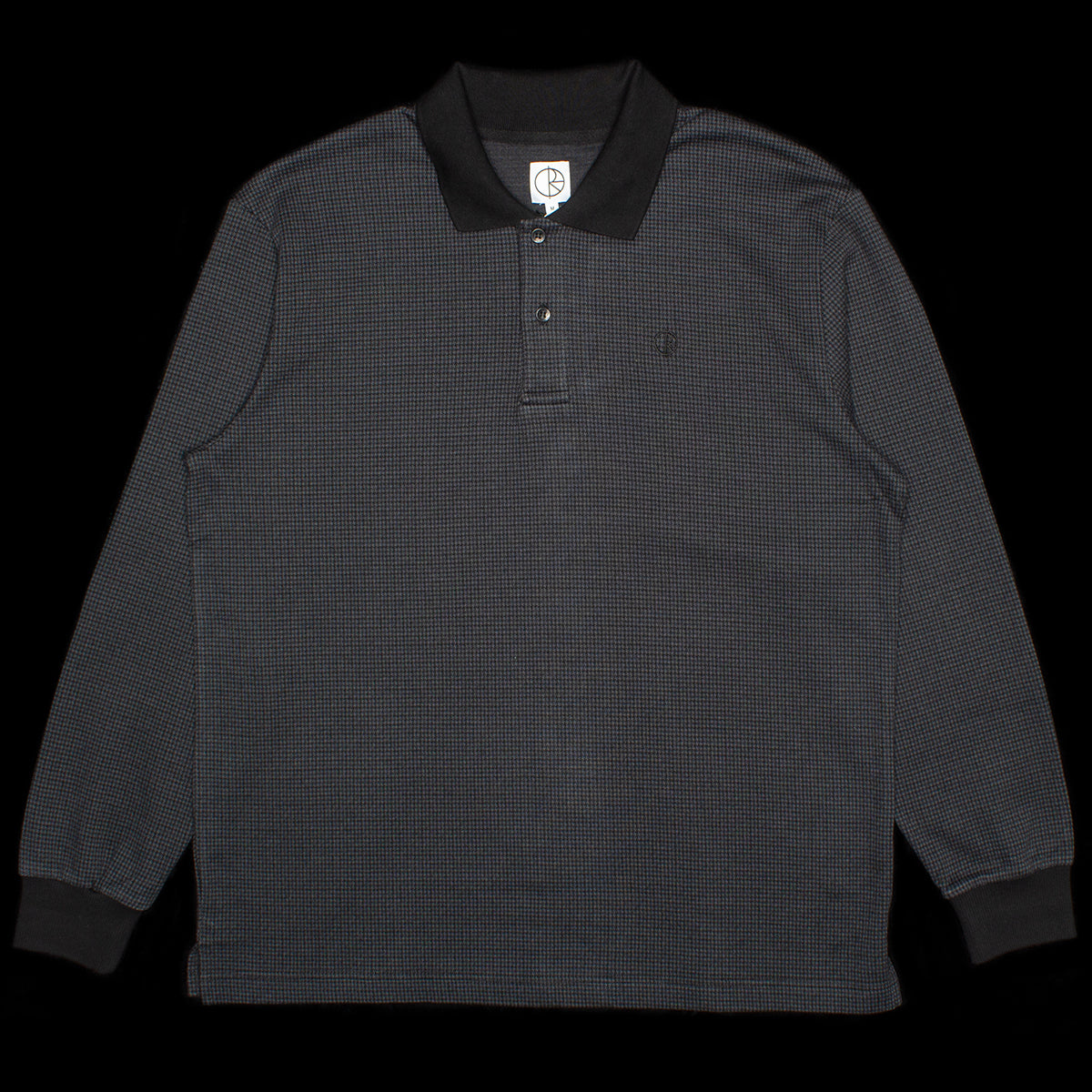 Polar | Polo L/S Houndstooth Shirt Color : Black / Grey