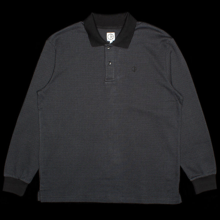 Polar | Polo L/S Houndstooth Shirt Color : Black / Grey
