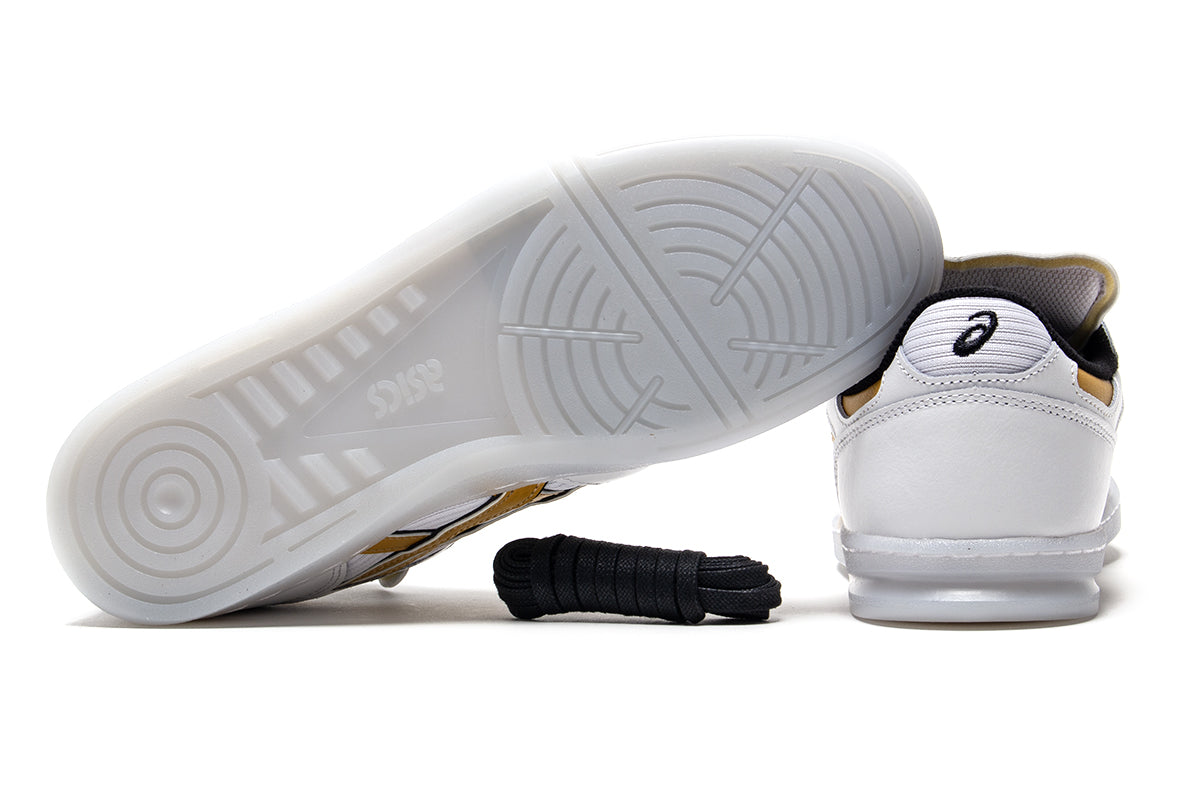 Asics Skateboarding - Leggerezza FB
Style # 1201B058.100
Color : White / Pure Gold
