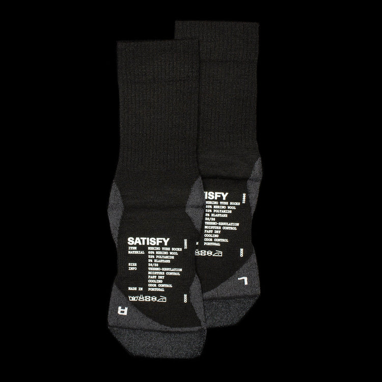Satisfy - Merino Nylon Tube Sock
Color : Black