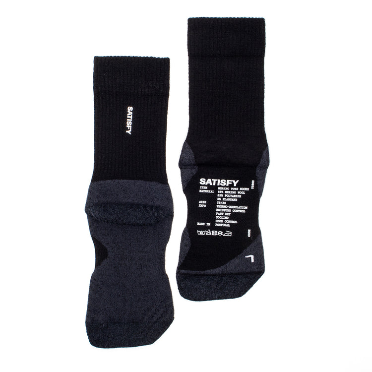 Satisfy - Merino Nylon Tube Sock
Color : Black