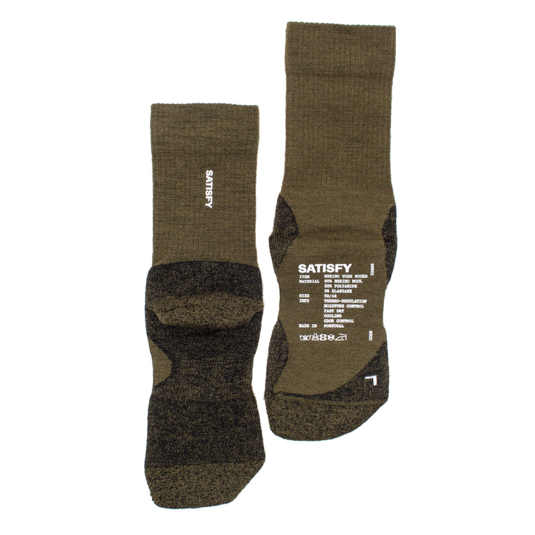 Satisfy - Merino Nylon Tube Sock
Color : Dark Olive