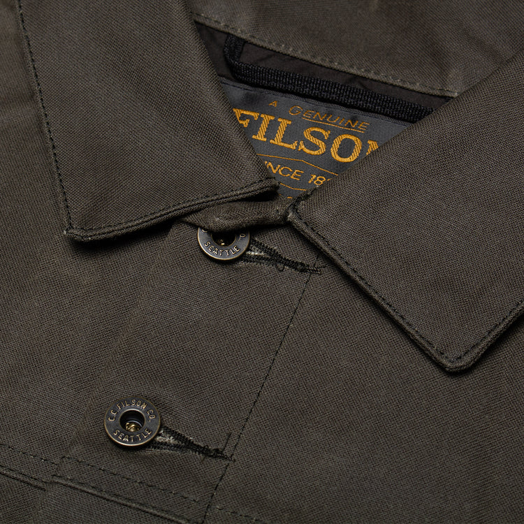 Filson - Tin Cloth Short Lined Cruiser Jacket
Style # F1420232828
Color : Beluga