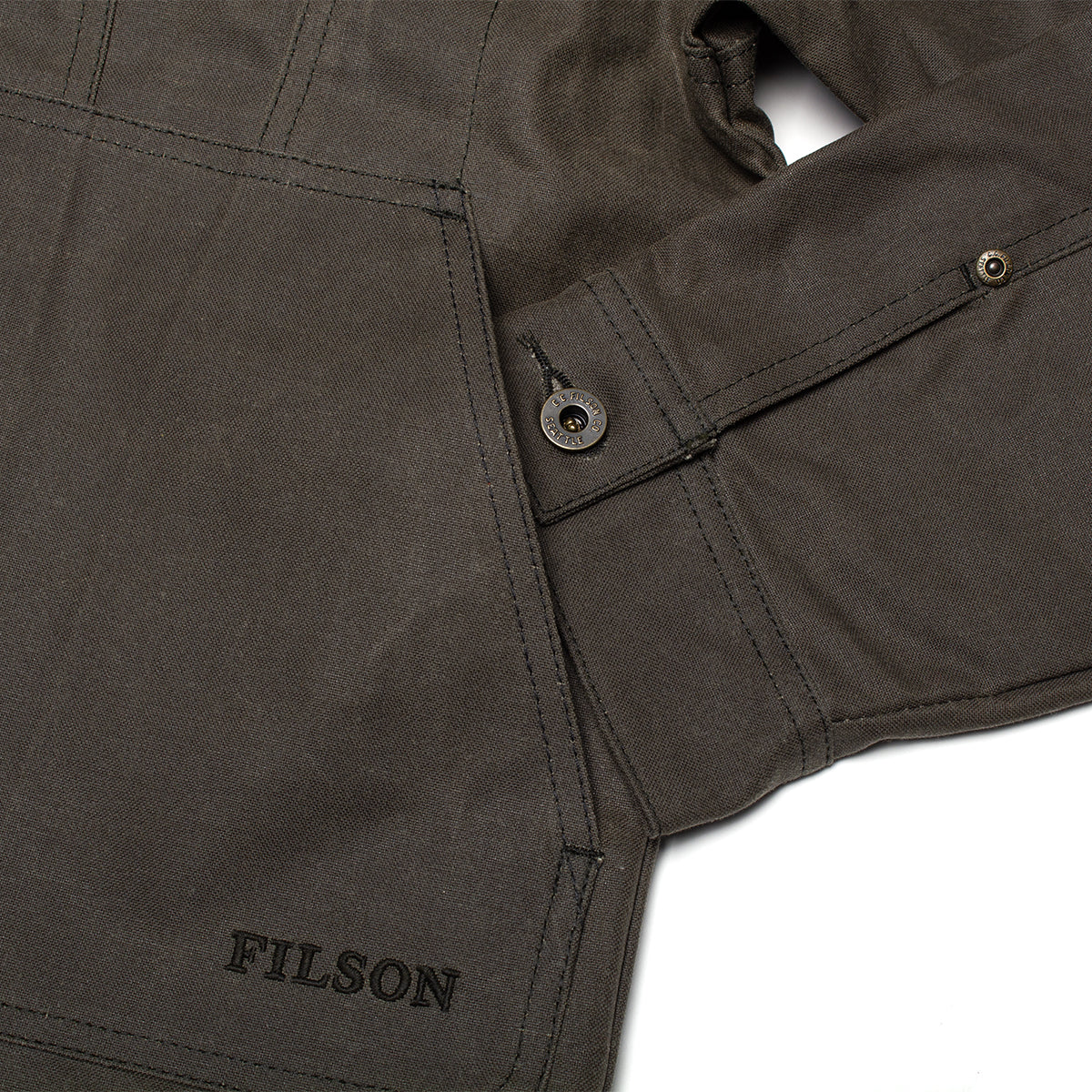 Filson - Tin Cloth Short Lined Cruiser Jacket
Style # F1420232828
Color : Beluga