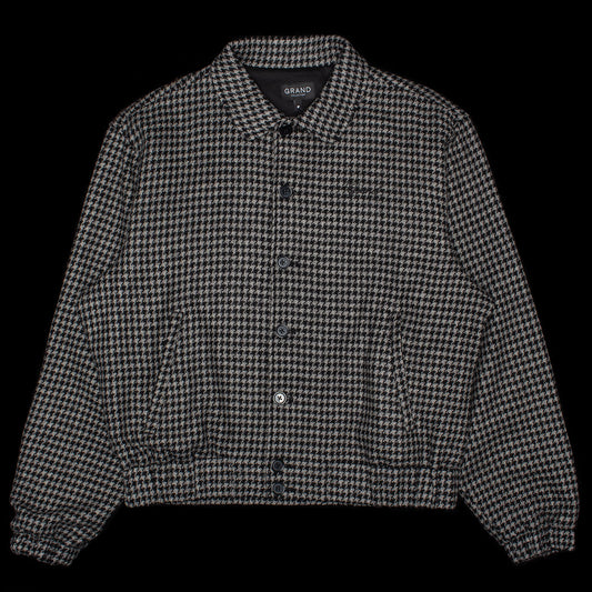 Grand Collection - Wool Houndstooth Blouson Jacket
Color : Black / Grey