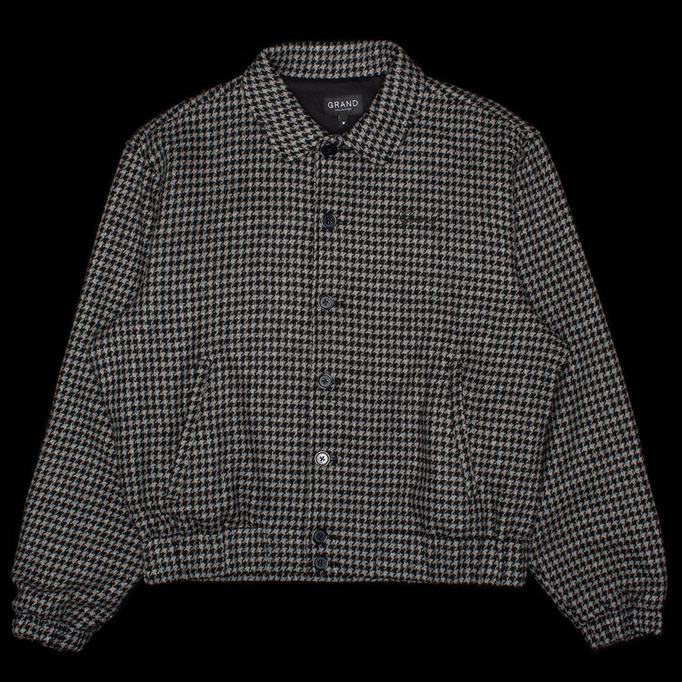 Grand Collection - Wool Houndstooth Blouson Jacket
Color : Black / Grey