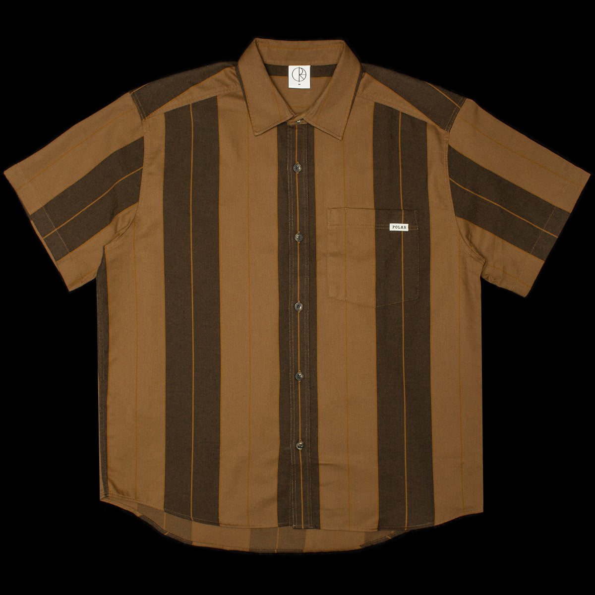 Polar Skate Co. | Mitchell Shirt
Color : Brown Block Stripe