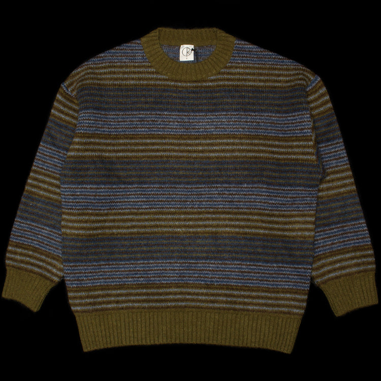 Polar Skate Co. | George Sweater
Color : Blue / Green Stripe