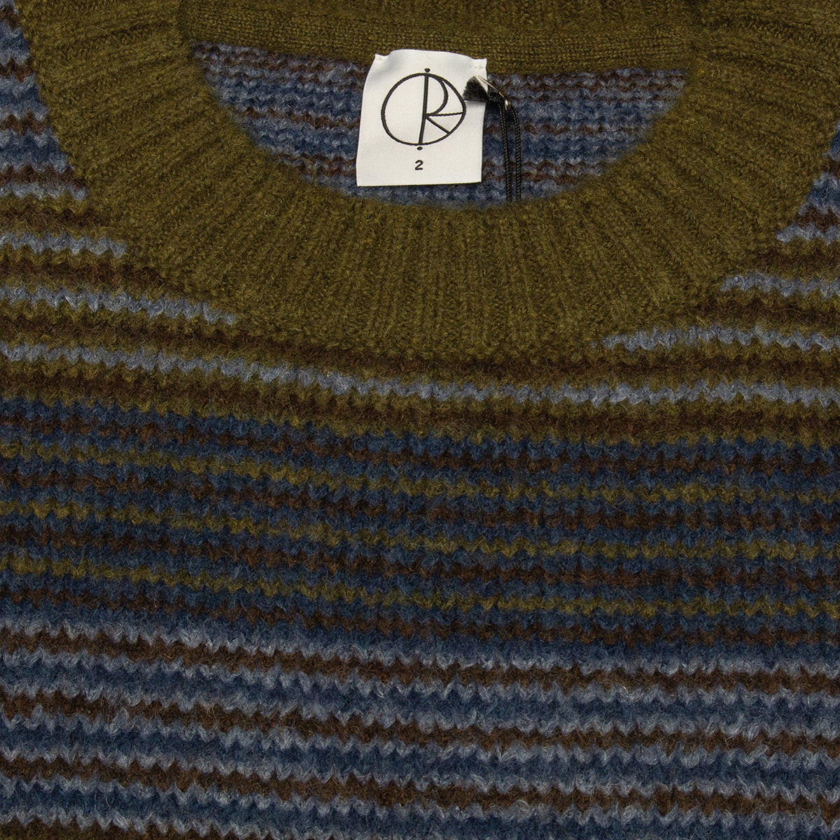 Polar Skate Co. | George Sweater
Color : Blue / Green Stripe