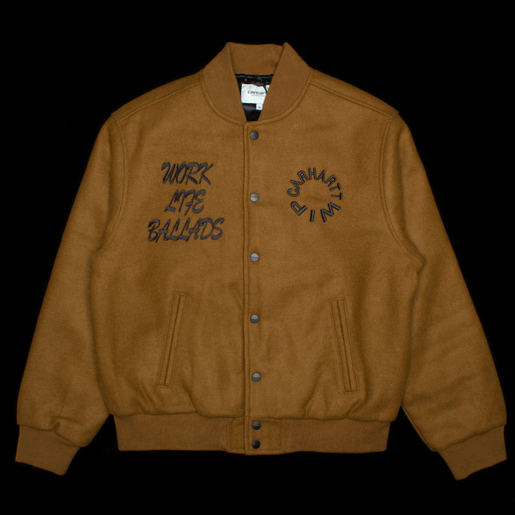 Carhartt WIP | Work Varsity Bomber Style # I032435-1NF Color : Deep Hamilton Brown