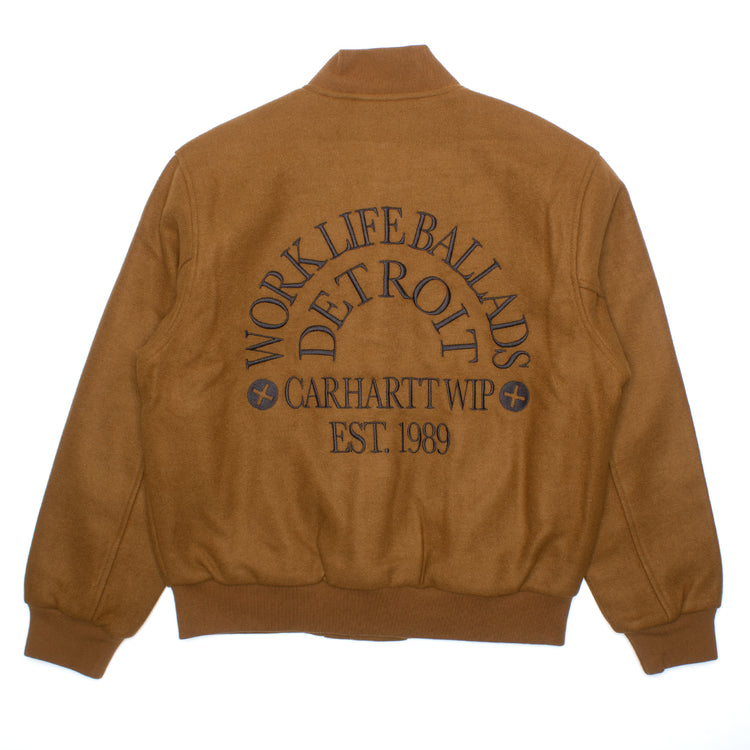 Carhartt WIP | Work Varsity Bomber Style # I032435-1NF Color : Deep Hamilton Brown