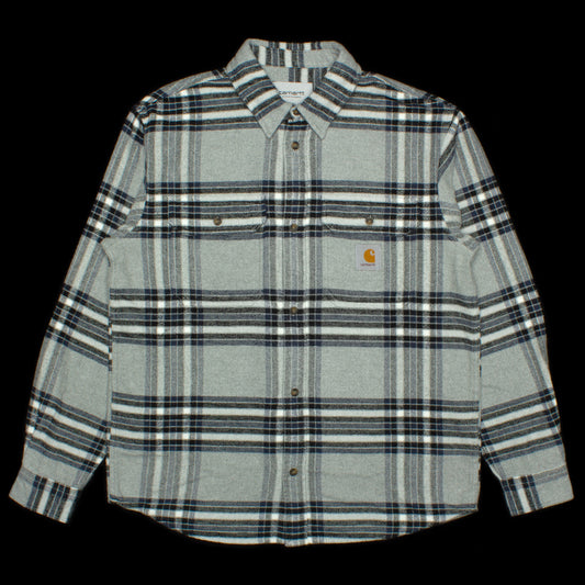 Carhartt WIP | L/S Hawkins Shirt Style # I032266-1PQ Color : Hawkins Check / Grey Heather / Blue