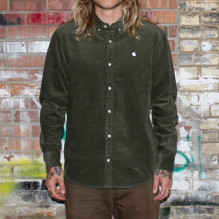 Carhartt WIP | L/S Madison Cord Shirt Style # I029958-1R3 Color : Plant / Wax