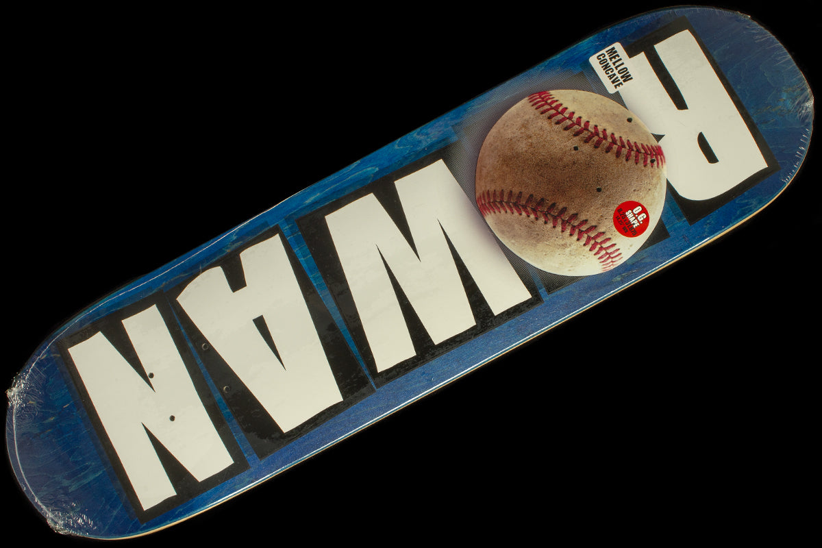 Baker - Icon No Hitter Deck
Size : 8.25"
Wheelbase : 14.25"
Length : 31.875"
Mellow concave
Rowan Zorilla