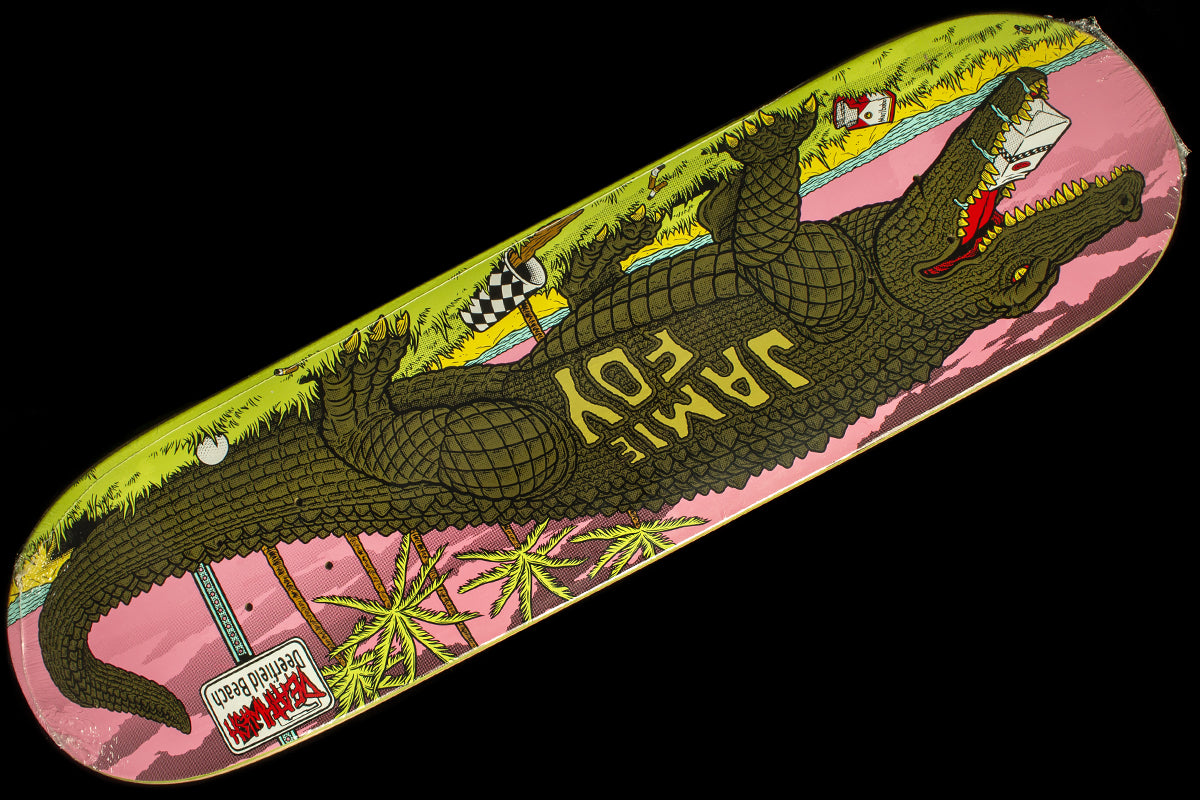 Deathwish - Deerfield Mascot Deck
Size : 8.25"
Wheelbase : 14"
Length : 31.5"
Jamie Foy