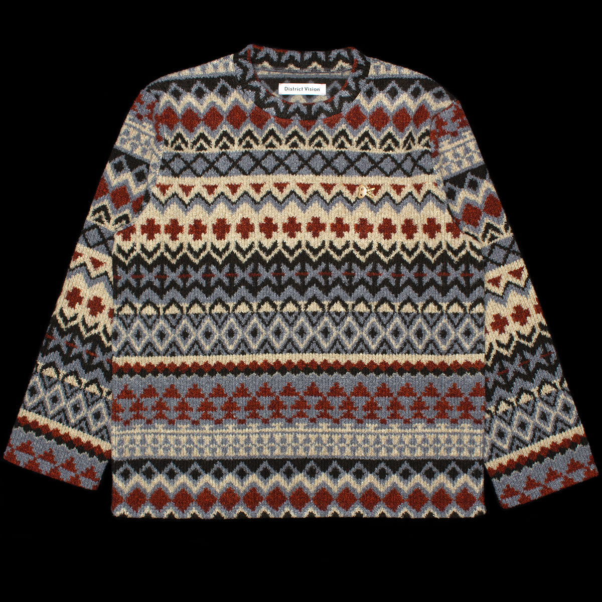 District Vision - Jacquard Knit Crewneck
Style # DV0088-A
Color : Fair Isle