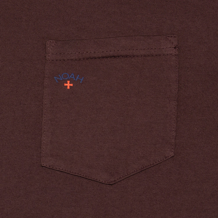 Noah | Core Logo Pocket T-Shirt Color : Burgundy