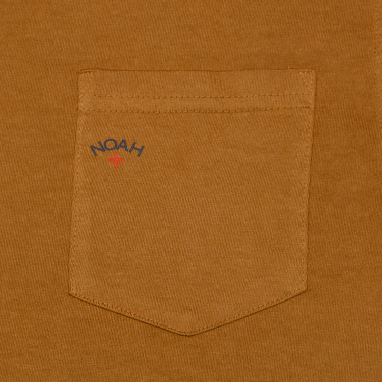 Noah | Core Logo Pocket T-Shirt Color : Tobacco