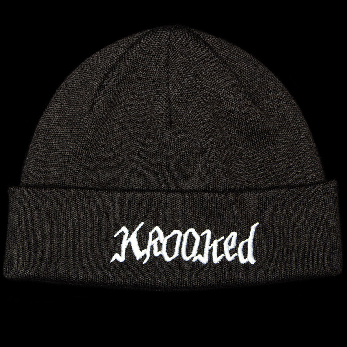 Krooked - Double OK Script Beanie
Color : Black