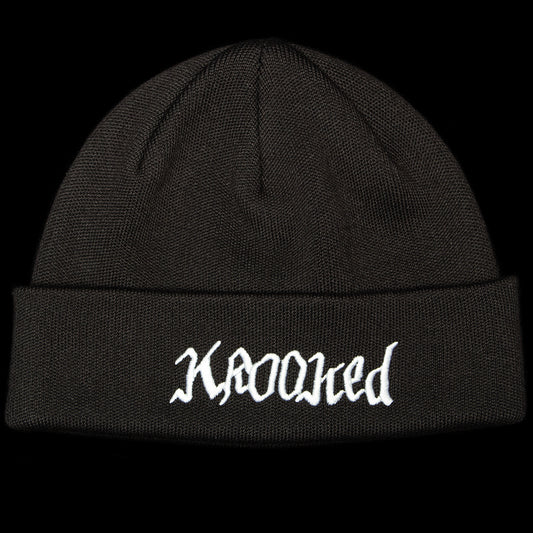 Krooked - Double OK Script Beanie
Color : Black