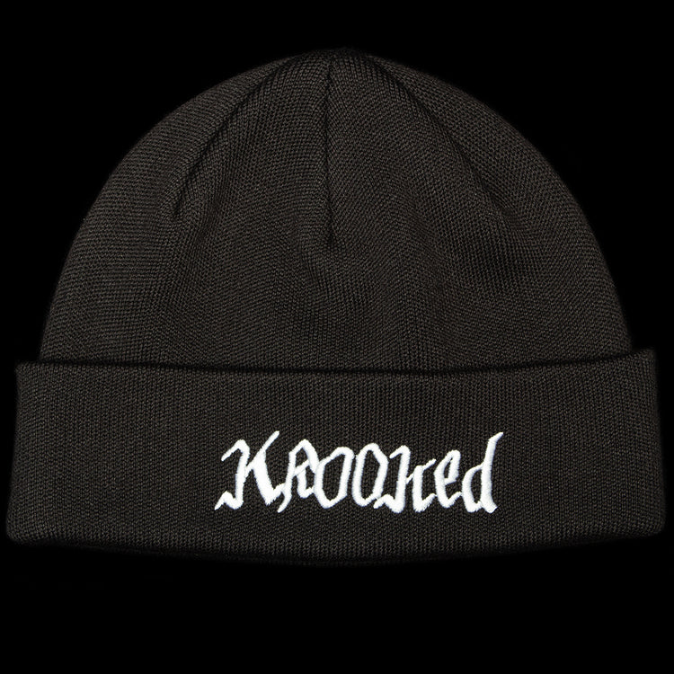 Krooked - Double OK Script Beanie
Color : Black