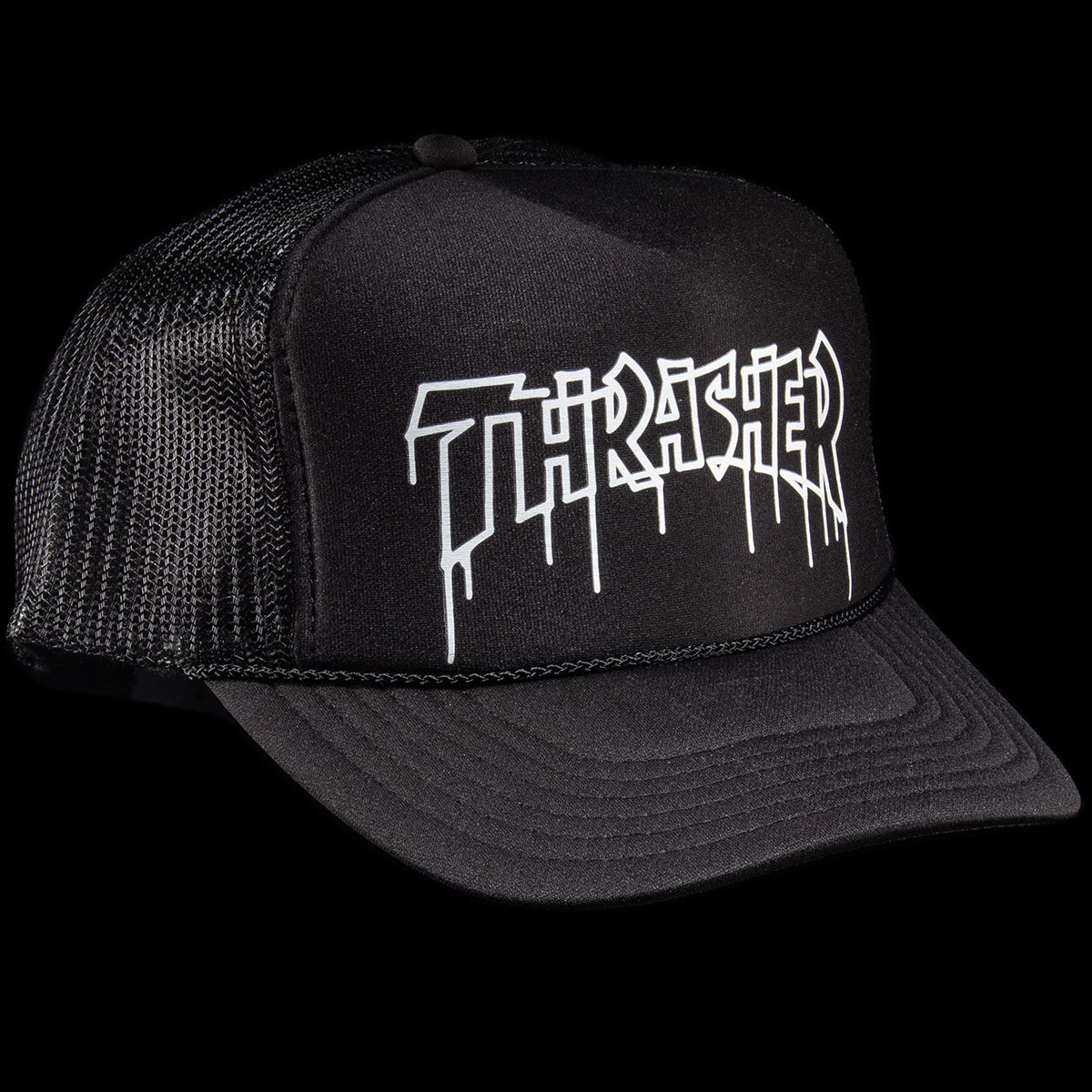 Thrasher - One-Liner Trucker Hat
Color : Black