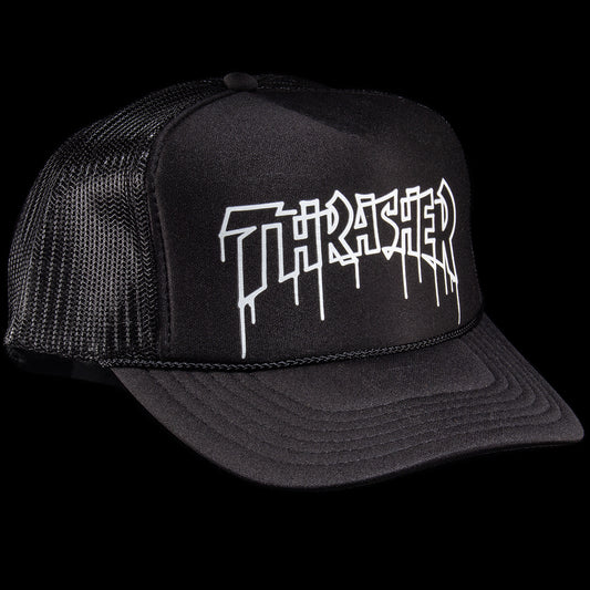 Thrasher - One-Liner Trucker Hat
Color : Black