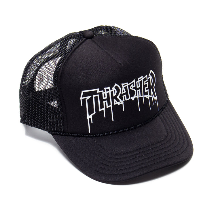 Thrasher - One-Liner Trucker Hat
Color : Black