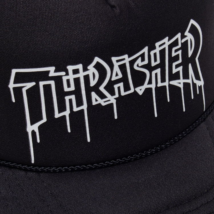Thrasher - One-Liner Trucker Hat
Color : Black