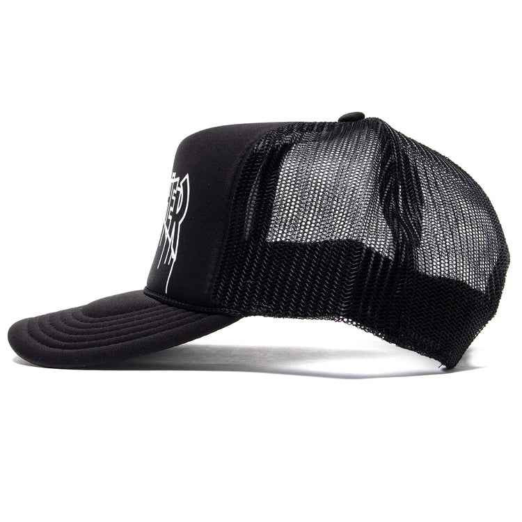 Thrasher - One-Liner Trucker Hat
Color : Black