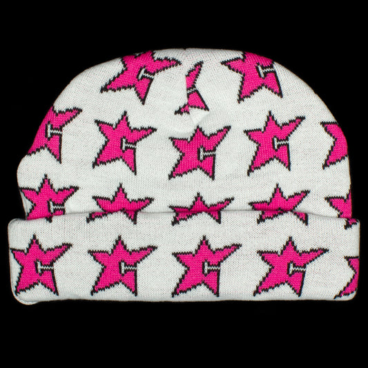 Carpet Company | C-Star Beanie Color : White / Pink
