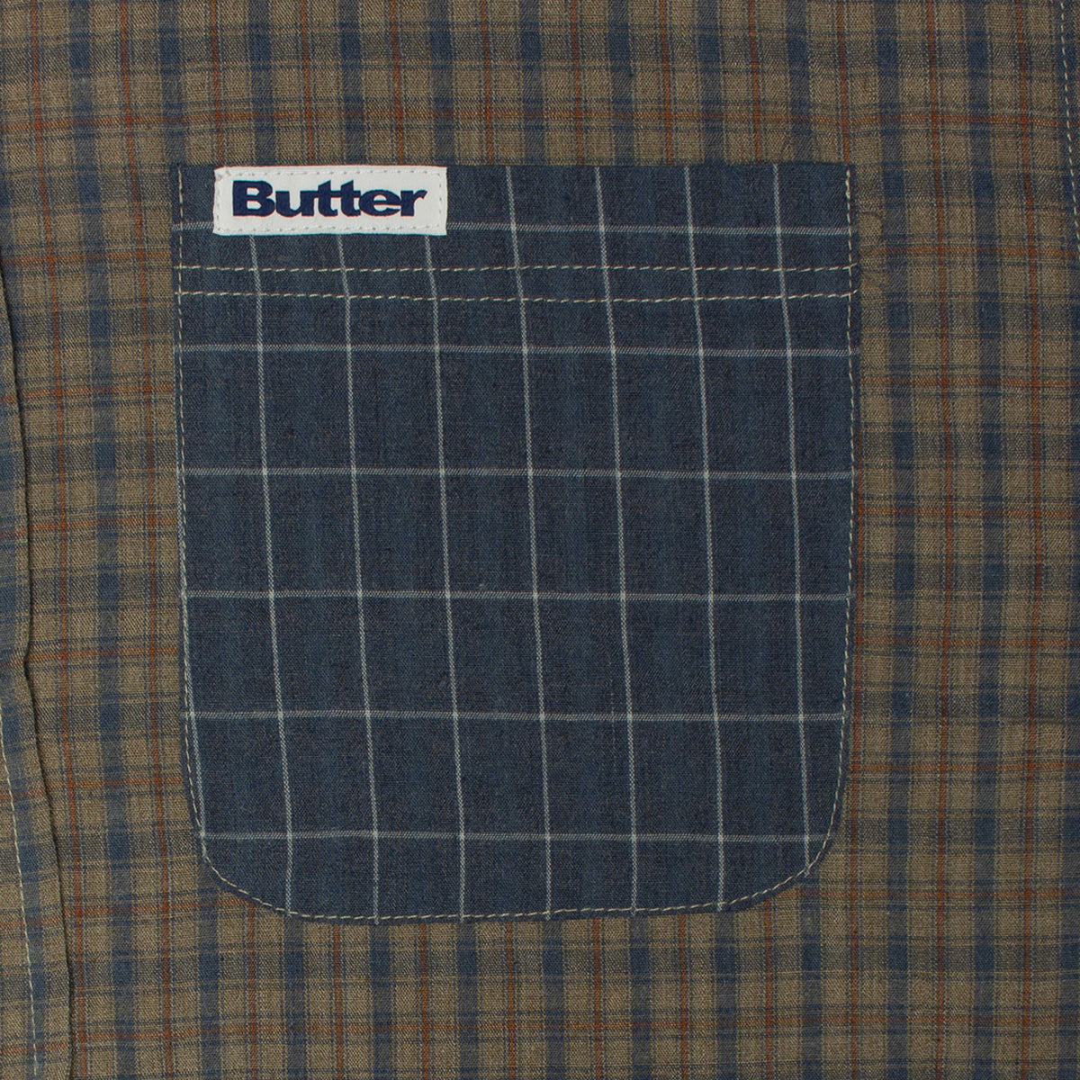 Butter Goods | Patchwork Plaid L/S Shirt
Color : Overdye Blue