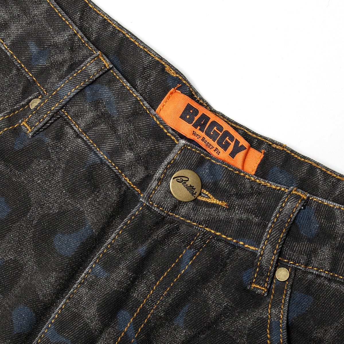 Butter Goods | Leopard Denim Jeans
Color : Black