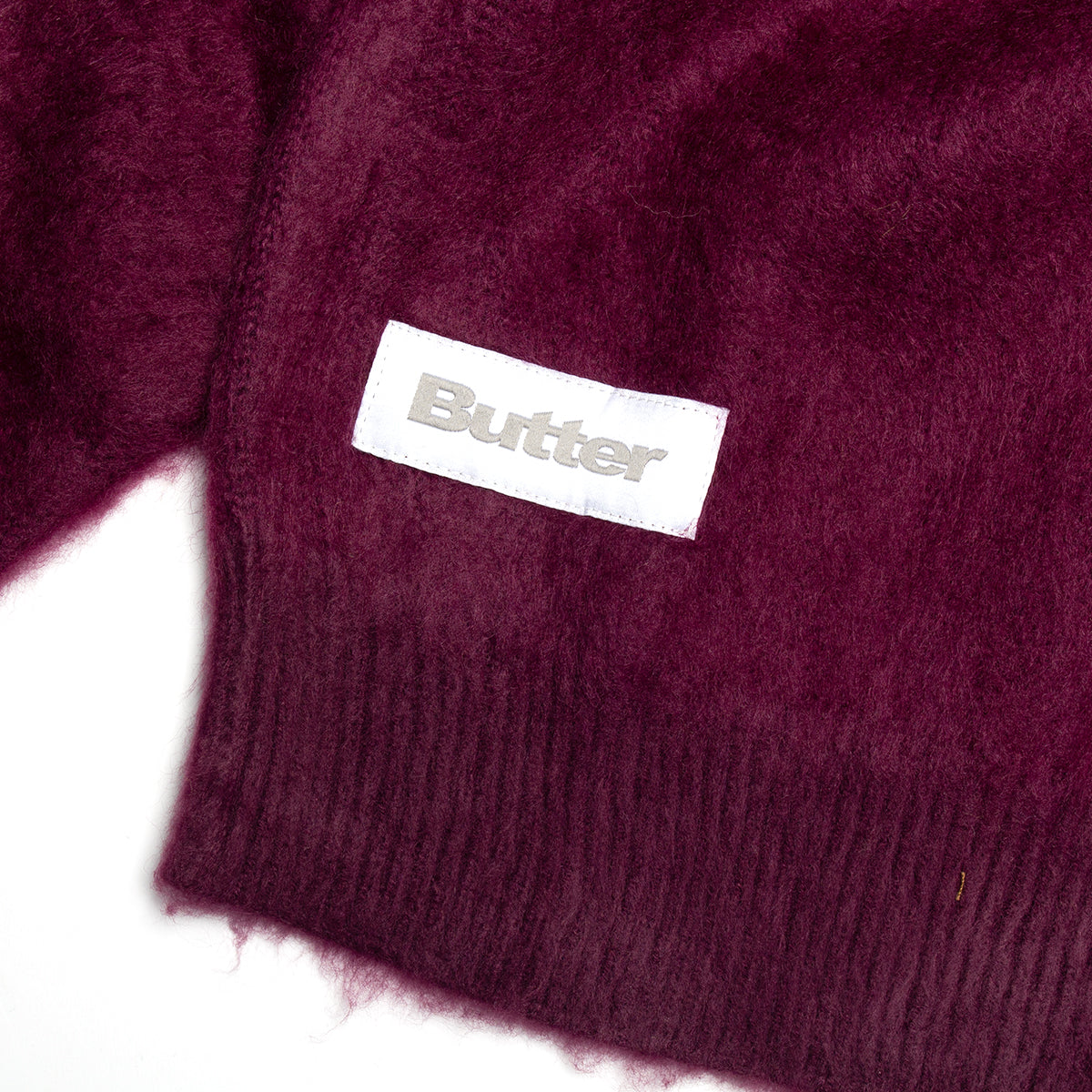 Butter Goods | Mohair Button-Up Knitted Shirt
Color : Port