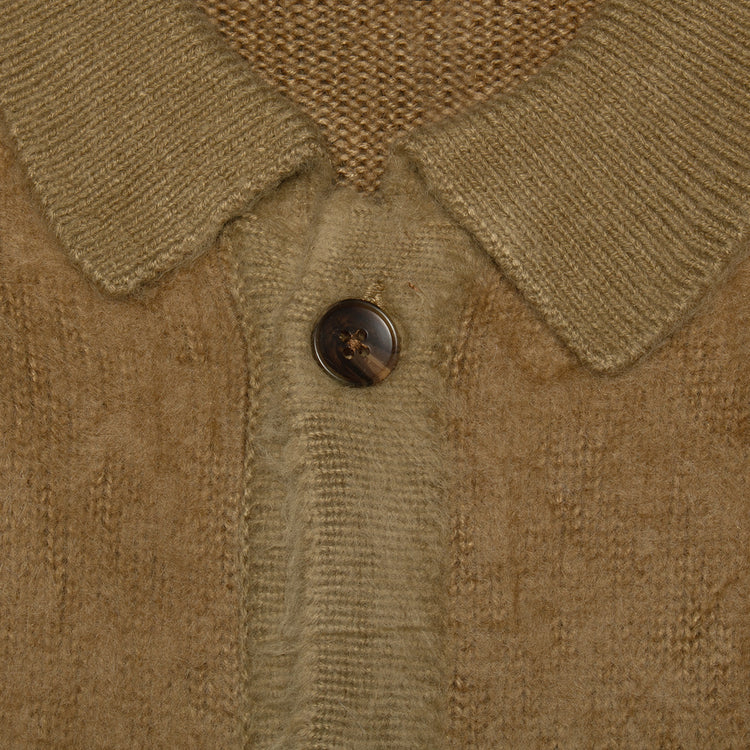 Butter Goods | Mohair Button-Up Knitted Shirt
Color : Tan