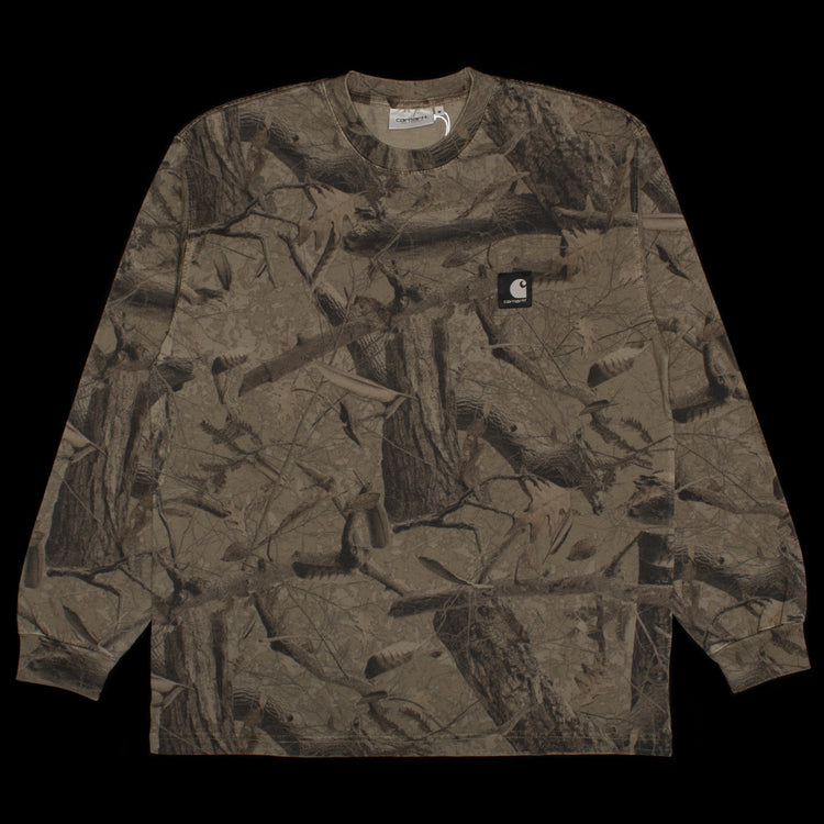 Carhartt WIP - Feather Tree L/S T-Shirt
Style # I037173-3ZQ
Color : Khaki / Shungite Camo Feather Tree