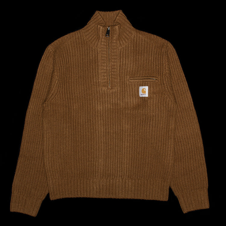 Carhartt WIP - Detroit Half Zip Sweater
Style # I035398-3TG
Color : WIP Hamilton Brown