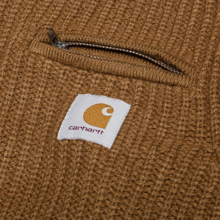 Carhartt WIP - Detroit Half Zip Sweater
Style # I035398-3TG
Color : WIP Hamilton Brown