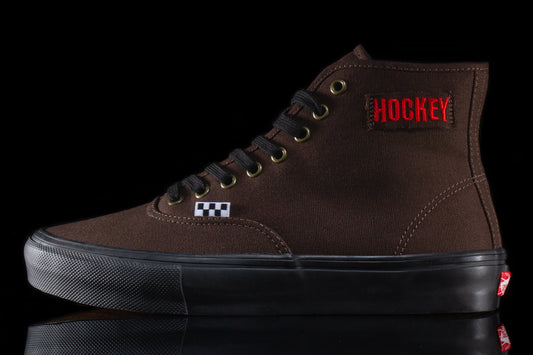 Vans | Skate Authentic High x Hockey Style # VN0009QWB9M1 Color : Brown / Black
