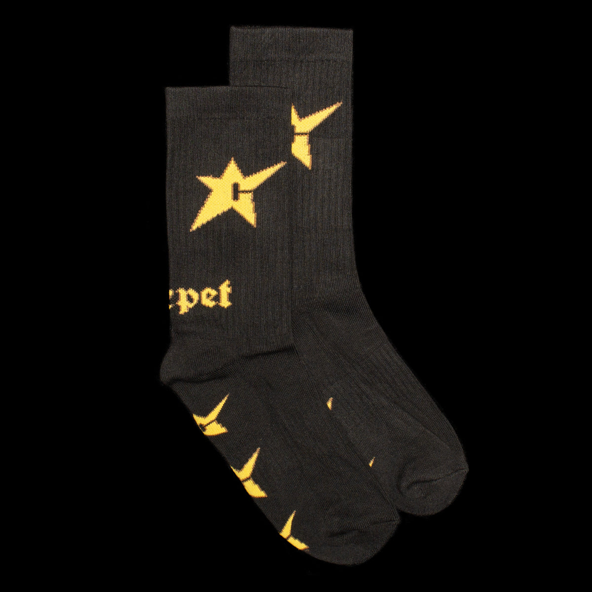 Carpet Company | C-Star Sock&nbsp;
Color : Black / Yellow&nbsp;