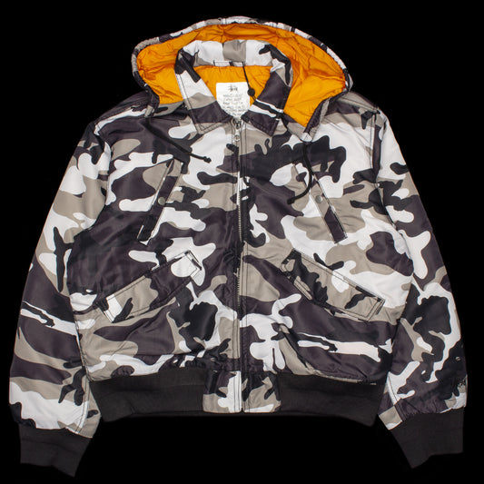 Stussy - Flight Bomber
Style # 115865
Color : Snow Camo