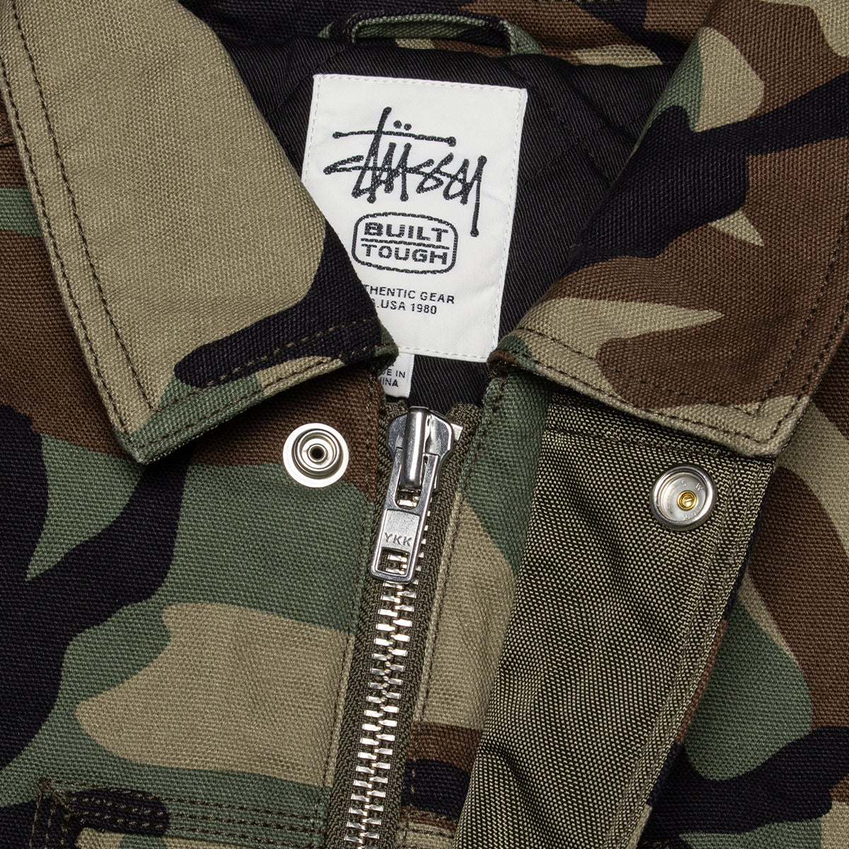 Stussy - Workgear Jacket
Style # 115860
Color : Woodland Camo