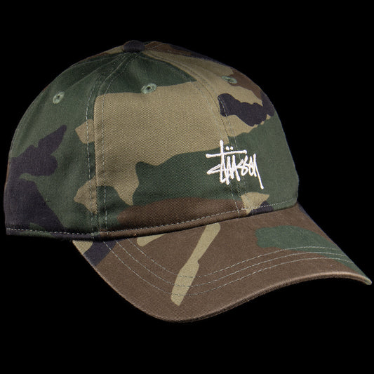 Stussy - Basic Washed Low Pro Cap
Style # 1311163
Color : Woodland Camo
