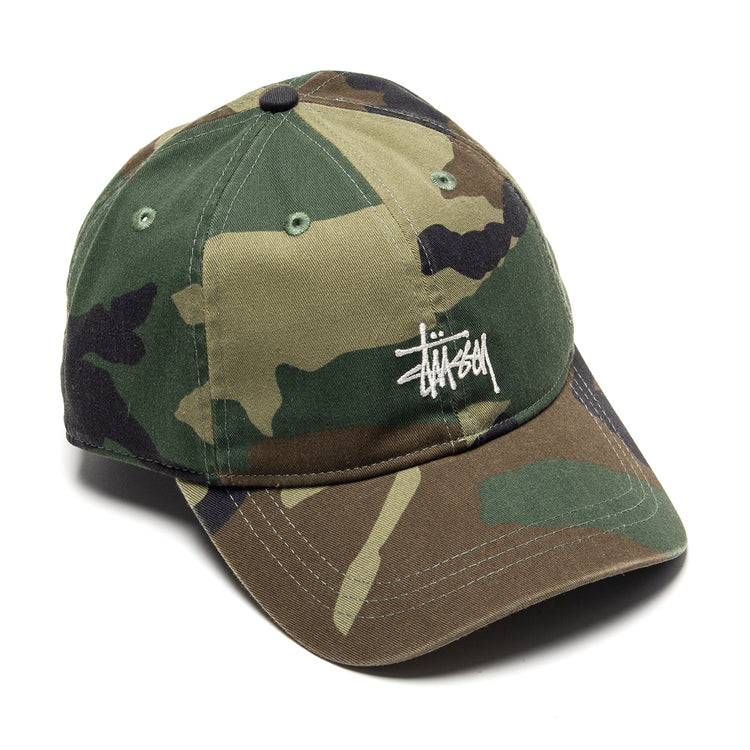 Stussy - Basic Washed Low Pro Cap
Style # 1311163
Color : Woodland Camo