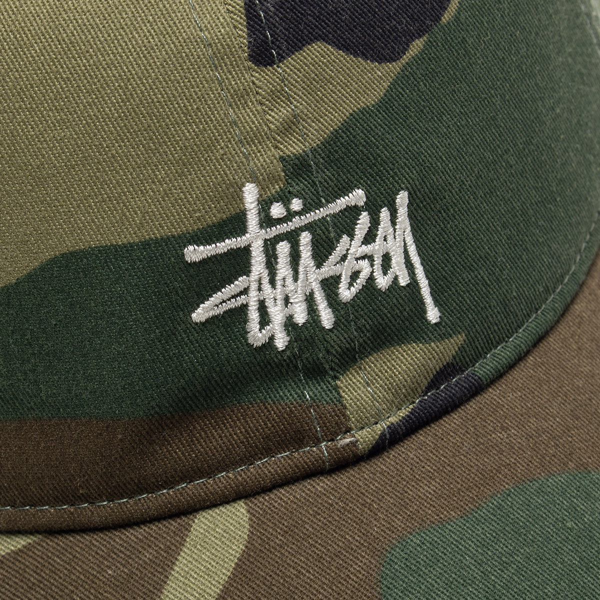 Stussy - Basic Washed Low Pro Cap
Style # 1311163
Color : Woodland Camo